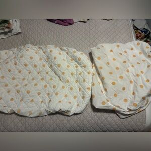 Crate and kids crib sheet and changing pad cover